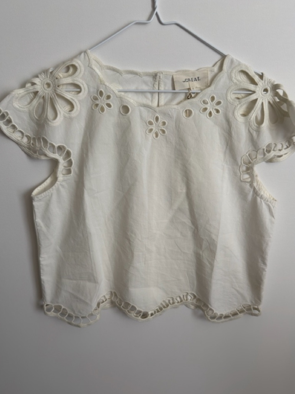 NWT The Great Super Bloom Eyelet Top Size 1 - Picture 3 of 14